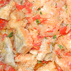 baccalà con cipolle