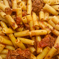 maccheroni al sugo di coniglio