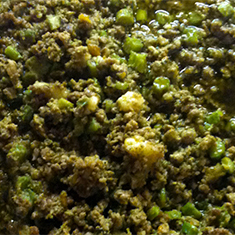 sugo di chianina e asparagi di campo